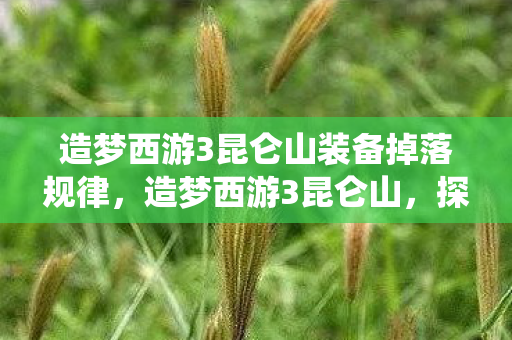 造梦西游3昆仑山装备掉落规律，造梦西游3昆仑山，探寻神秘仙境的奇幻之旅