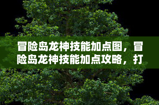 冒险岛龙神技能加点图，冒险岛龙神技能加点攻略，打造最强战斗力的关键