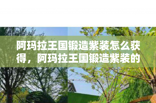 阿玛拉王国锻造紫装怎么获得，阿玛拉王国锻造紫装的奥秘