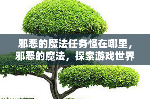 邪恶的魔法任务怪在哪里，邪恶的魔法，探索游戏世界的黑暗面