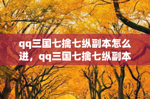 qq三国七擒七纵副本怎么进，qq三国七擒七纵副本，挑战与策略的深度解析