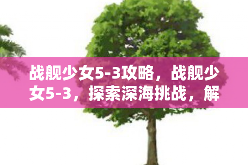 战舰少女5-3攻略，战舰少女5-3，探索深海挑战，解锁无限可能