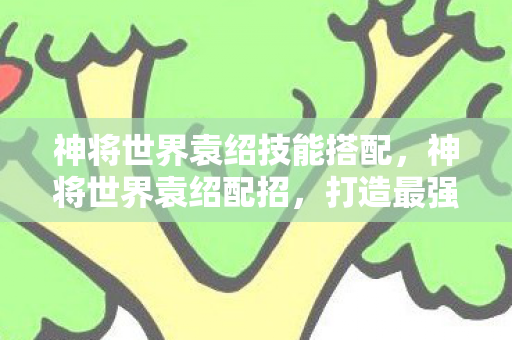 神将世界袁绍技能搭配，神将世界袁绍配招，打造最强阵容的攻略