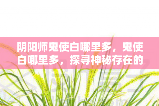 阴阳师鬼使白哪里多，鬼使白哪里多，探寻神秘存在的独特魅力