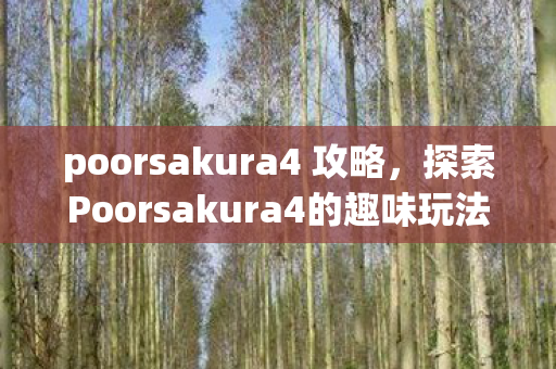poorsakura4 攻略，探索Poorsakura4的趣味玩法