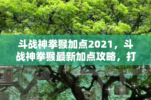 斗战神拳猴加点2021，斗战神拳猴最新加点攻略，打造高效战斗猴王