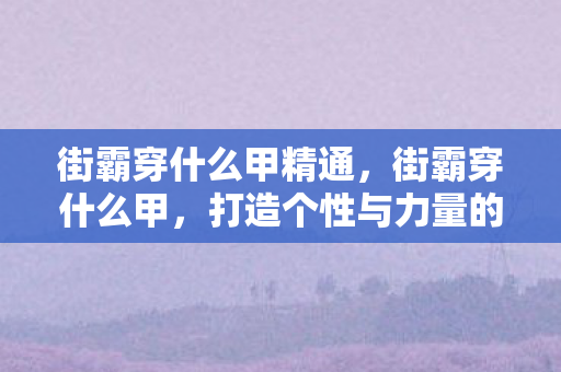 街霸穿什么甲精通，街霸穿什么甲，打造个性与力量的时尚选择