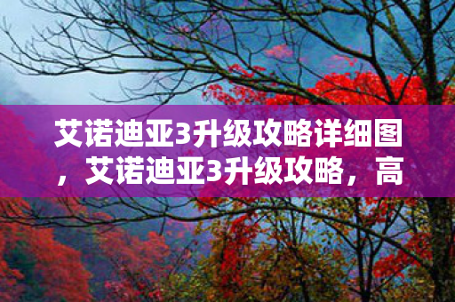 艾诺迪亚3升级攻略详细图，艾诺迪亚3升级攻略，高效提升角色等级指南