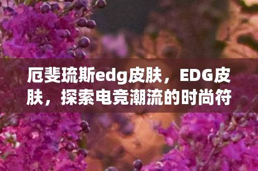 厄斐琉斯edg皮肤，EDG皮肤，探索电竞潮流的时尚符号
