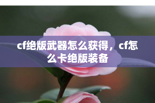 cf绝版武器怎么获得，cf怎么卡绝版装备