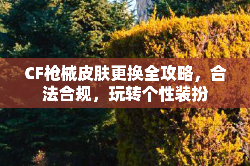 CF枪械皮肤更换全攻略，合法合规，玩转个性装扮
