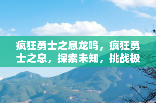 疯狂勇士之息龙鸣，疯狂勇士之息，探索未知，挑战极限