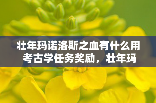 壮年玛诺洛斯之血有什么用 考古学任务奖励，壮年玛诺洛斯之血，探索魔兽世界的神秘力量