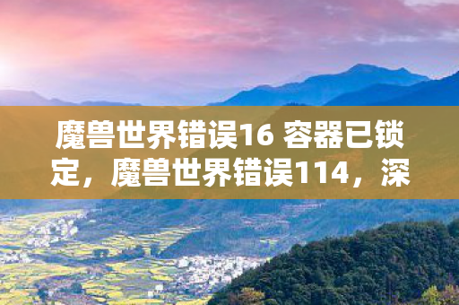 魔兽世界错误16 容器已锁定，魔兽世界错误114，深度解析与解决方案