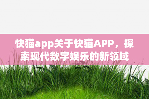 快猫app关于快猫APP，探索现代数字娱乐的新领域
