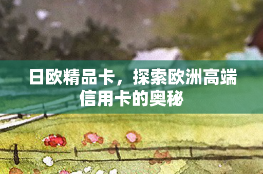 日欧精品卡，探索欧洲高端信用卡的奥秘