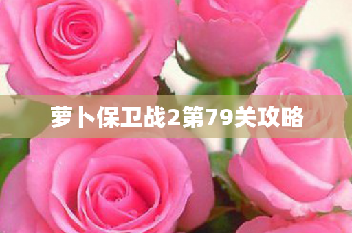 萝卜保卫战2第79关攻略