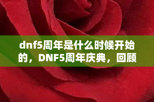 dnf5周年是什么时候开始的，DNF5周年庆典，回顾与期待