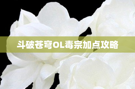 斗破苍穹OL毒宗加点攻略 斗破苍穹OL毒宗加点攻略