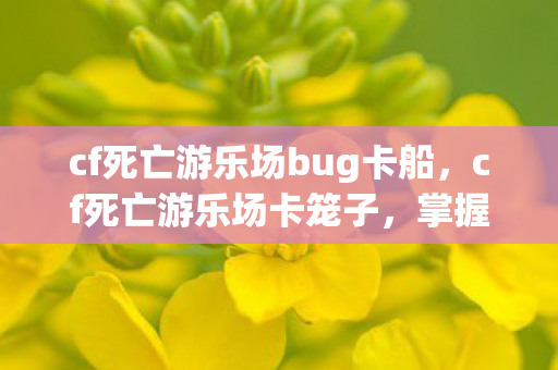 cf死亡游乐场bug卡船，cf死亡游乐场卡笼子，掌握技巧，轻松玩转游戏