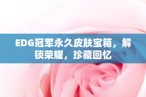 EDG冠军永久皮肤宝箱，解锁荣耀，珍藏回忆