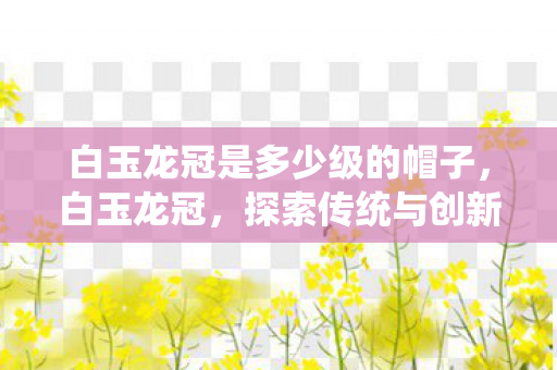 白玉龙冠是多少级的帽子，白玉龙冠，探索传统与创新的融合之美