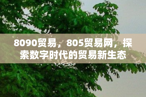 8090贸易，805贸易网，探索数字时代的贸易新生态