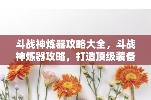 斗战神炼器攻略大全，斗战神炼器攻略，打造顶级装备，提升战斗力的关键步骤