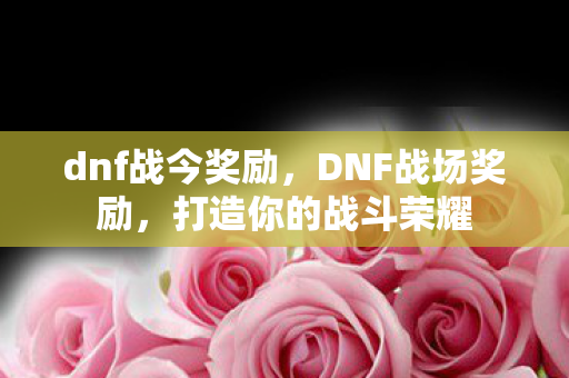 dnf战今奖励，DNF战场奖励，打造你的战斗荣耀