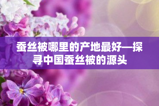 蚕丝被哪里的产地最好—探寻中国蚕丝被的源头
