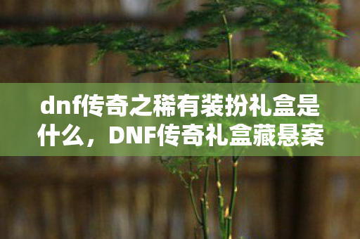 dnf传奇之稀有装扮礼盒是什么,DNF传奇礼盒藏悬案,血色线索引向毛骨悚然的自我终结 dnf传奇之稀有装扮礼盒是什么,DNF传奇礼盒藏悬案,血色线索引向毛骨悚然的自我终结
