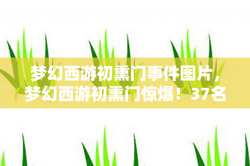梦幻西游初熏门事件图片,梦幻西游初熏门惊爆!37名玩家自曝离奇遭遇,这波操作真绷不住了! 梦幻西游初熏门事件图片,梦幻西游初熏门惊爆!37名玩家自曝离奇遭遇,这波操作真绷不住了!
