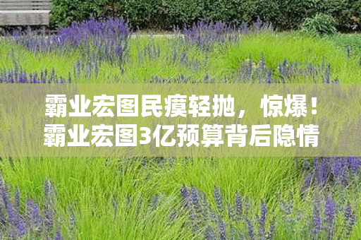霸业宏图民瘼轻抛,惊爆!霸业宏图3亿预算背后隐情,竟藏着让玩家吓一跳的秘密! 霸业宏图民瘼轻抛,惊爆!霸业宏图3亿预算背后隐情,竟藏着让玩家吓一跳的秘密!