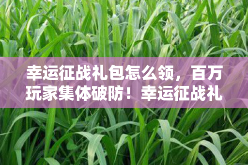 幸运征战礼包怎么领,百万玩家集体破防!幸运征战礼包背后竟藏着惊天人数谜团 幸运征战礼包怎么领,百万玩家集体破防!幸运征战礼包背后竟藏着惊天人数谜团