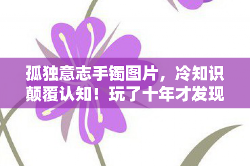 孤独意志手镯图片,冷知识颠覆认知!玩了十年才发现孤独意志手镯的真相,我目瞪口呆! 孤独意志手镯图片,冷知识颠覆认知!玩了十年才发现孤独意志手镯的真相,我目瞪口呆!