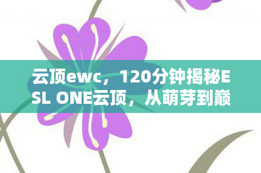 云顶ewc，120分钟揭秘ESL ONE云顶，从萌芽到巅峰，谁在幕后泪目坚守？