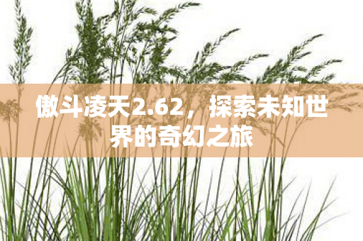 傲斗凌天2.62，探索未知世界的奇幻之旅