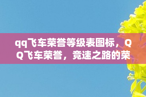 qq飞车荣誉等级表图标，QQ飞车荣誉，竞速之路的荣耀与梦想