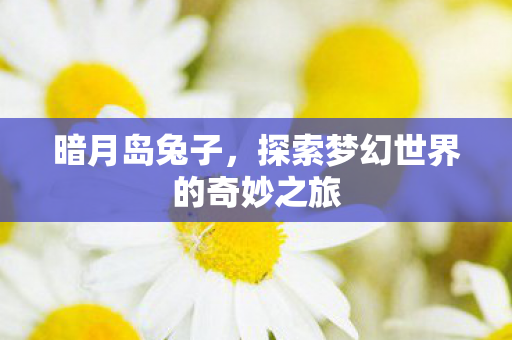暗月岛兔子，探索梦幻世界的奇妙之旅