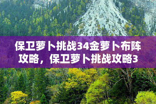 保卫萝卜挑战34金萝卜布阵攻略，保卫萝卜挑战攻略34金萝卜