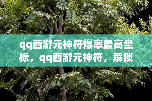 qq西游元神符爆率最高坐标，qq西游元神符，解锁游戏新境界的神奇钥匙