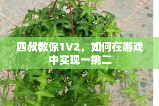 四叔教你1V2，如何在游戏中实现一挑二