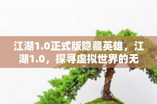 江湖1.0正式版隐藏英雄，江湖1.0，探寻虚拟世界的无限可能