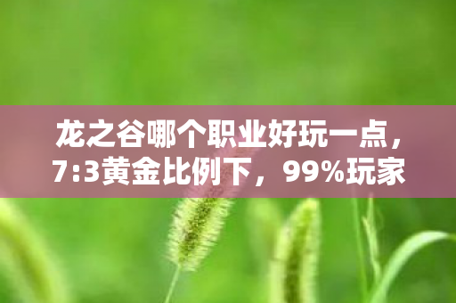 龙之谷哪个职业好玩一点,7:3黄金比例下,99%玩家不知的隐藏职业竟藏着这般扎心真相! 龙之谷哪个职业好玩一点,7:3黄金比例下,99%玩家不知的隐藏职业竟藏着这般扎心真相!