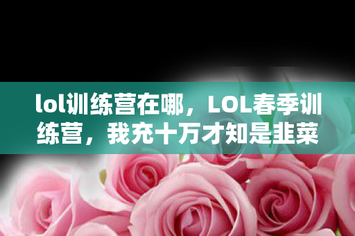lol训练营在哪，LOL春季训练营，我充十万才知是韭菜，这福利背后吓死人！