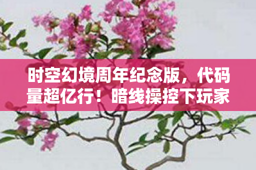 时空幻境周年纪念版,代码量超亿行!暗线操控下玩家集体头皮发麻的赛博暴动 时空幻境周年纪念版,代码量超亿行!暗线操控下玩家集体头皮发麻的赛博暴动
