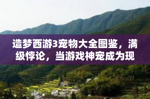 造梦西游3宠物大全图鉴,满级悖论,当游戏神宠成为现实废墟的墓志铭 造梦西游3宠物大全图鉴,满级悖论,当游戏神宠成为现实废墟的墓志铭