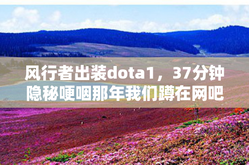 风行者出装dota1，37分钟隐秘哽咽那年我们蹲在网吧角落，为风行者出装熬红了眼