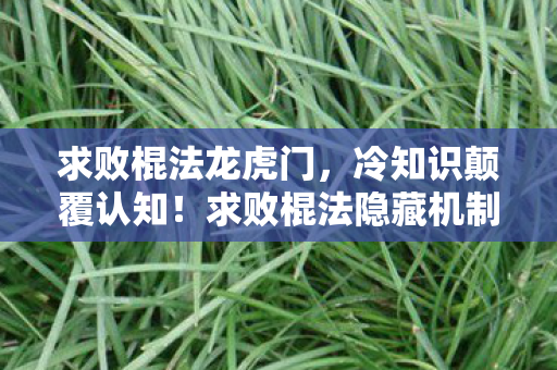 求败棍法龙虎门,冷知识颠覆认知!求败棍法隐藏机制曝光,玩家目瞪口呆 求败棍法龙虎门,冷知识颠覆认知!求败棍法隐藏机制曝光,玩家目瞪口呆