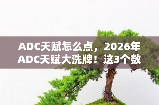 ADC天赋怎么点，2026年ADC天赋大洗牌！这3个数字将颠覆你的下路认知？